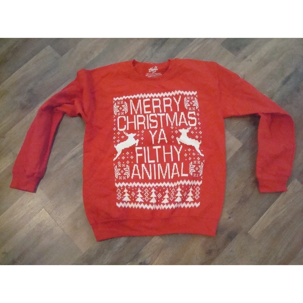HOME ALONE FILTHY ANIMAL UGLY SWEAT    sz SMALL ‎ SHIRT  DEADSTOCK  VINTAGE TT2